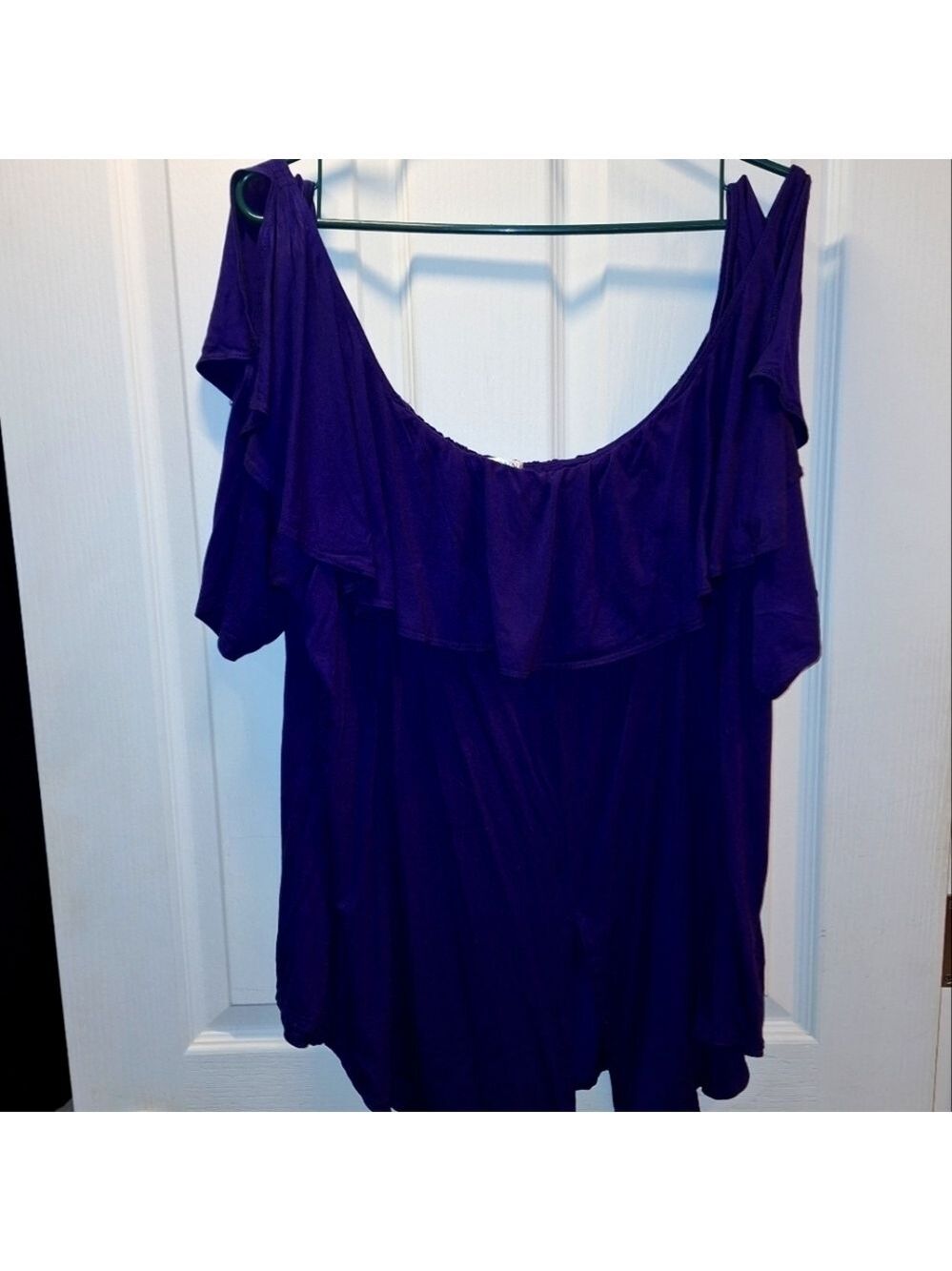Kiyonna Blue Plus Size Flowy Top Women's - Picture 2 of 7